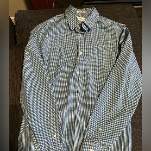 Medium Calvin Klein Men's Blue plaid Shirt - Picture 2 of 4